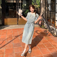 2025年夏装新中式风牛仔连衣裙2C133-997-P125-K178，女装连衣裙，2C133