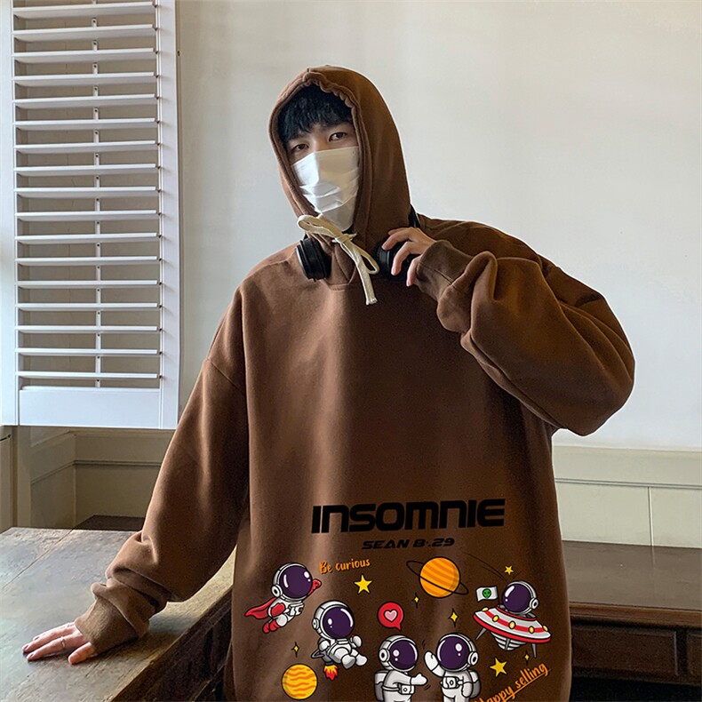 纯棉连帽卫衣男大码运动帽衫宽松薄WY2228-P35加绒款-P40,男装卫衣,电商A040