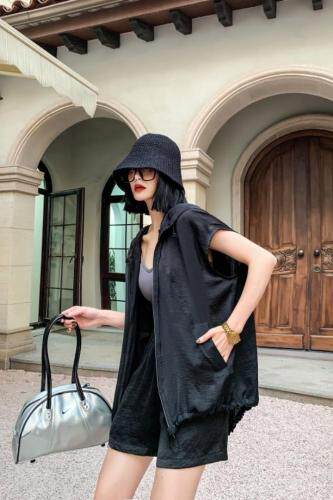 日本设计师小众韩版休闲工装风套装，女装职业装，TS