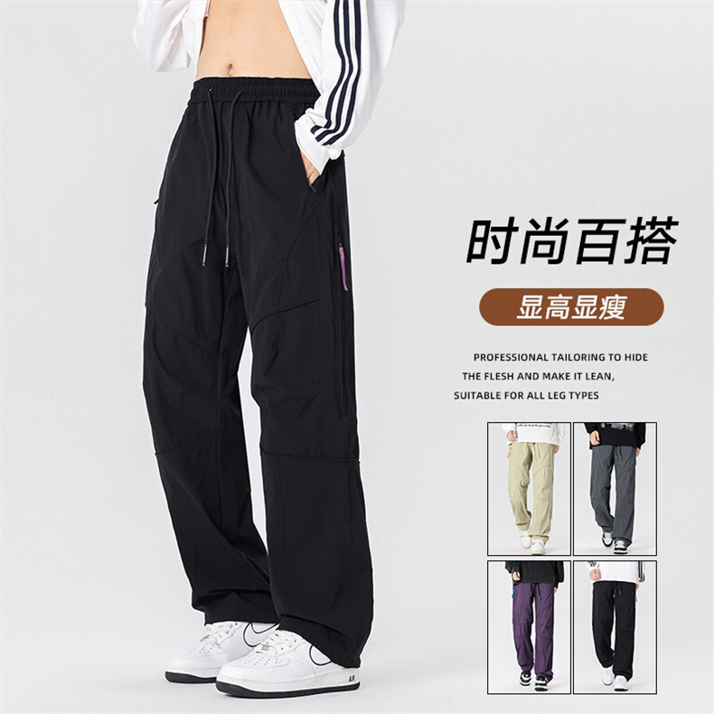 春款美冲锋裤男户外机能风登山运动裤高街设计感休闲裤AK0251-P53,男装休闲裤,星座308B-2