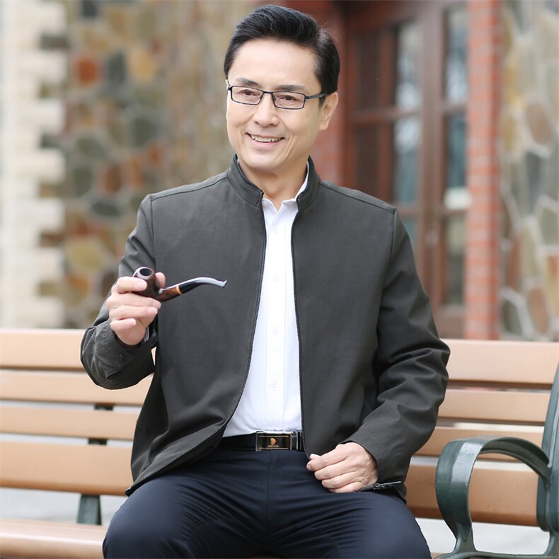6010/爸爸立领外套中年男装夹克薄款立领老年人茄克父亲外套,男装夹克,星座1216（原钱塘722）