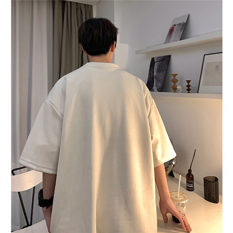 1港风模麂皮绒大码M-5XL短TDT8766P23DK8767P32套装TZ8757P55,男装休闲套装,星座226-2
