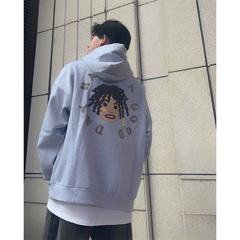 抖音得物高品质印花连帽卫衣秋冬装美式宽松连帽纯色卫衣ADL120,男装卫衣,电商A443