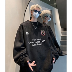 抖音得物供货提供视频秋冬重磅美式麂皮绒圆领卫衣JY336，男装卫衣，电商A486