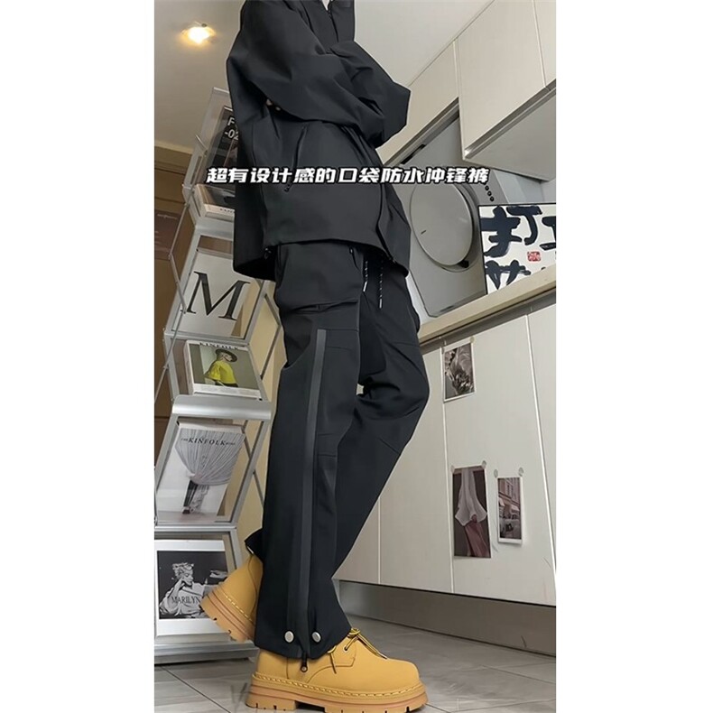 现货）美式机能防水冲锋裤多口袋休闲裤KK172-P55视频切片,男装休闲裤,星座1213