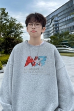 ！圆领卫衣男装港风长袖T恤男外套男WY227-特P23，男装T恤，电商B367