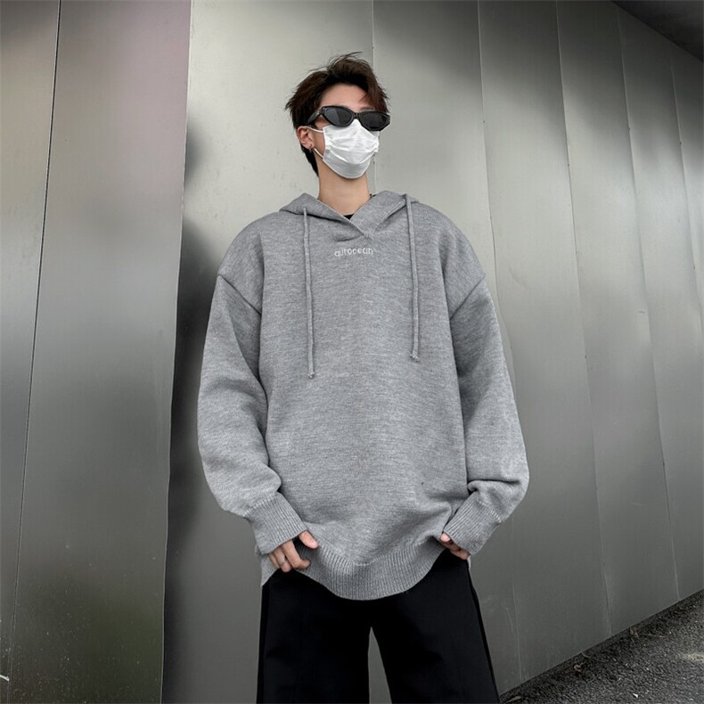 美式连帽毛衣外套男女宽松秋冬外搭慵懒风休闲百搭上衣MY055-P62图片