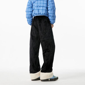 2025冬季新款潮流腊肠狗加绒保暖宽松休闲裤B315-K867-p65控88图片