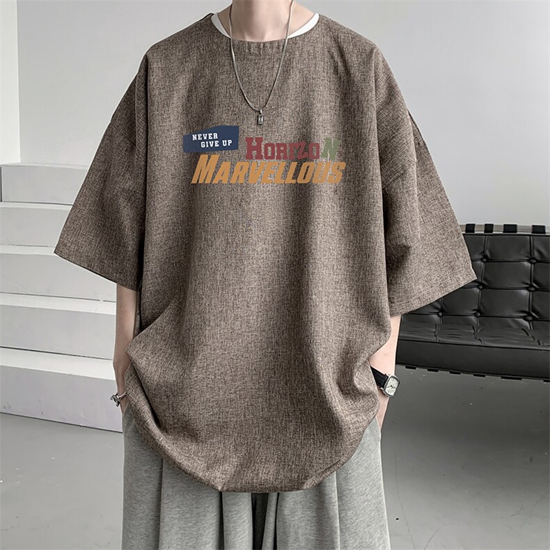 风复古亚麻短袖男棉麻t恤男半袖ZT71384-P35,男装T恤,电商A040