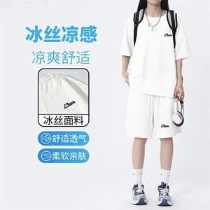 百搭休闲夏季潮流时尚轻薄透气冰丝抗皱冰丝套装 TZ11-特批70图片