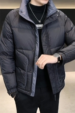 潮牌羽绒服男2024新款男装短款加厚帅气外套冬季轻薄保暖连帽上衣，男装羽绒服，钱塘6003（原4033）