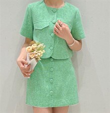 【现货】小香风套装，女装职业装，ONE(2F)