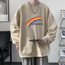 麂皮绒卫衣男大码重磅长袖t恤男JW81064-P35，男装卫衣，电商A040