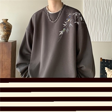 300G重磅潮印花圆领卫衣春秋潮牌潮流宽松外套M-5XLP35控58，女装短外套，电商B219B