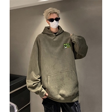 抖音得物供货提供视频秋冬重磅美式麂皮绒连帽卫衣JLM41，男装卫衣，电商A486