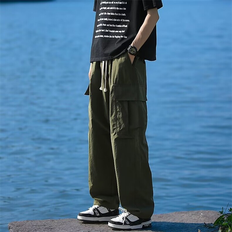 工装休闲裤男士韩版潮流口袋宽松秋季2024新款ins长裤K5429-P38,男装休闲裤,星座412-3