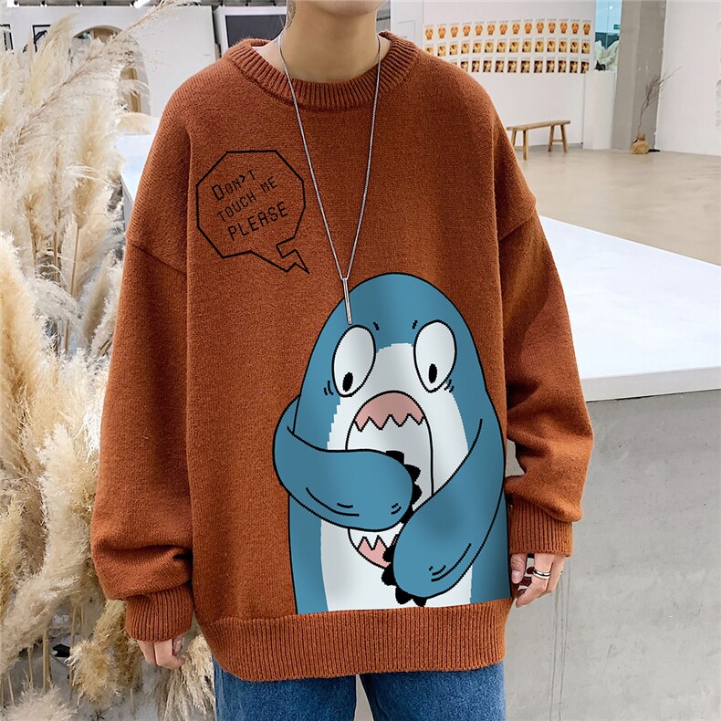 1港风圆领中性情侣潮流大码M-5XL印花加厚毛衣男7785P55加绒P70，男装针织衫/毛衣，星座226-2