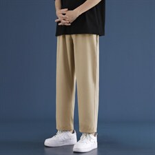 2023夏季薄款冰丝休闲裤宽松潮流直筒九分裤男  1216-特批20图片