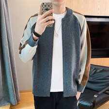 秋冬季外套男潮流韩版毛衣外穿针织衫男装开衫上衣DS842T，男装针织衫/毛衣，电商A102