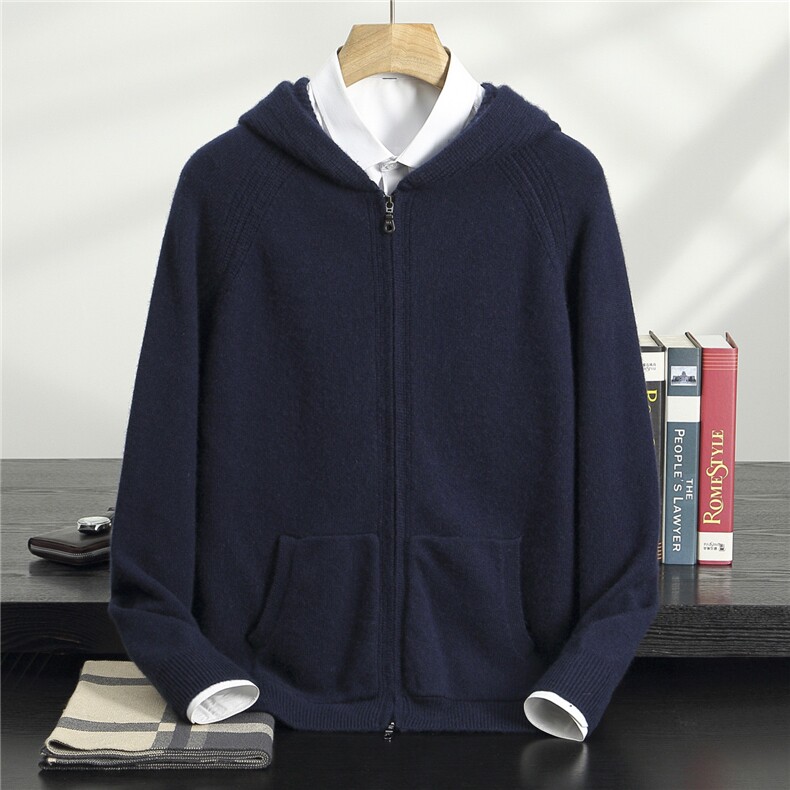 2025年秋季新款百搭男士拉链外套,男装针织衫/毛衣,绒誉暖羊绒