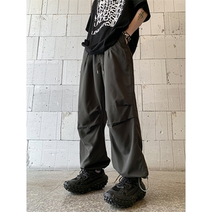 美式复古工装裤男女新款直筒垂感阔腿宽松显瘦拖地裤潮GK843-P40图片