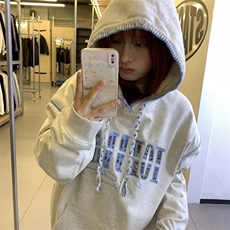5227-P58原版做工刺绣贴布纯棉华棉复合休闲卫衣男女同款薄款，女装卫衣/绒衫，星座617A-2