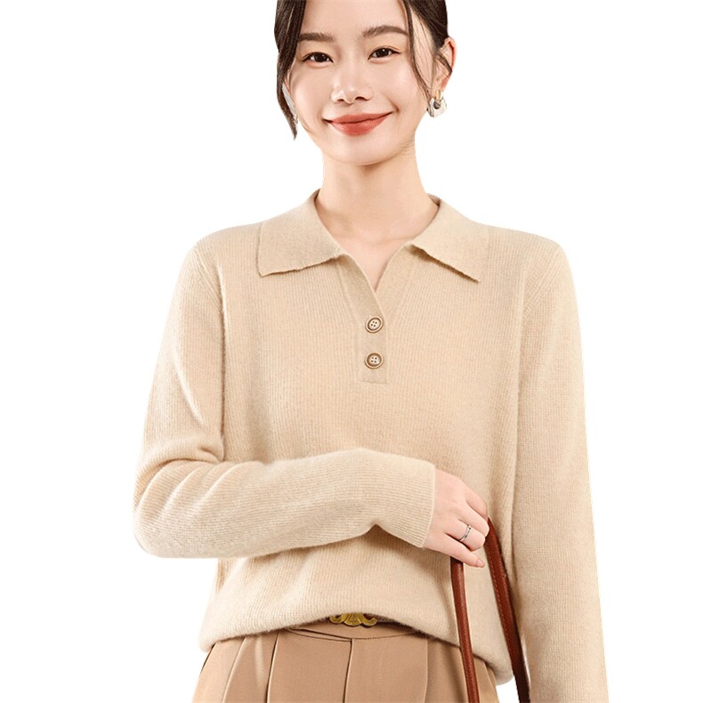 35%羊绒衫秋冬季新款舒适时尚百搭女式宽松长袖打底毛衣,女装羊绒衫,琳尚羊绒