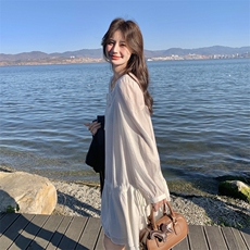 下摆抽绳龟背皮衣C016-607-P165-K268,法式连衣裙3092-P135-K218，女装皮衣，2C016