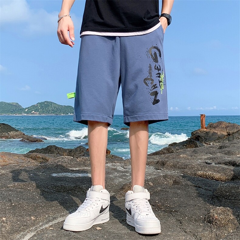 DD6451P28海景短裤男夏季宽松潮牌休闲五分薄款外穿运动夏装直筒,男装休闲裤,星座510A-1
