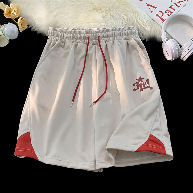 休闲短裤男韩版潮流字母拼色2023夏季新款ins宽松五分裤K4307-P29,男装休闲裤,星座412-3