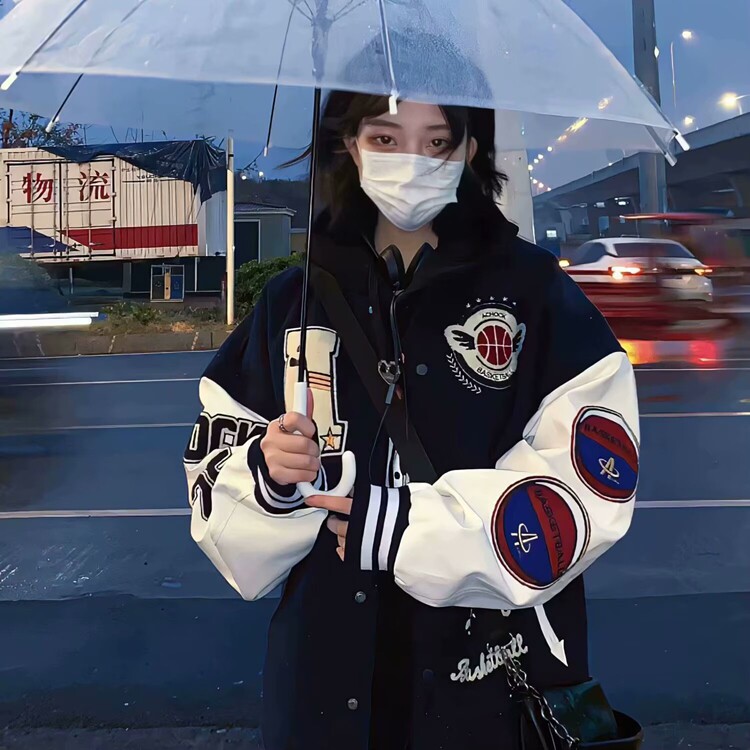2025春秋痞帅外套男ins高街潮牌港风日系原宿风韩版潮流宽松夹克,男装夹克,星座218-8