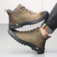 X4709-205雪地靴男士冬季加厚羊毛一体棉鞋男加绒保暖登山鞋，男鞋靴子，星座1407-3