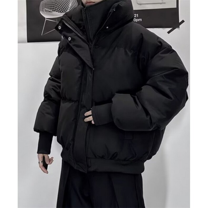 新款韩版假两件棉服男痞帅黑色加绒加厚立领棉衣休闲外套MC440,男装棉衣,星座1116A（原606A-3）