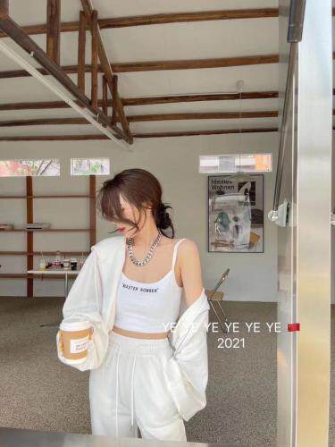 Simple.简希2021春新款字母图案洋气网红风三件套装，女装职业装，simple简希