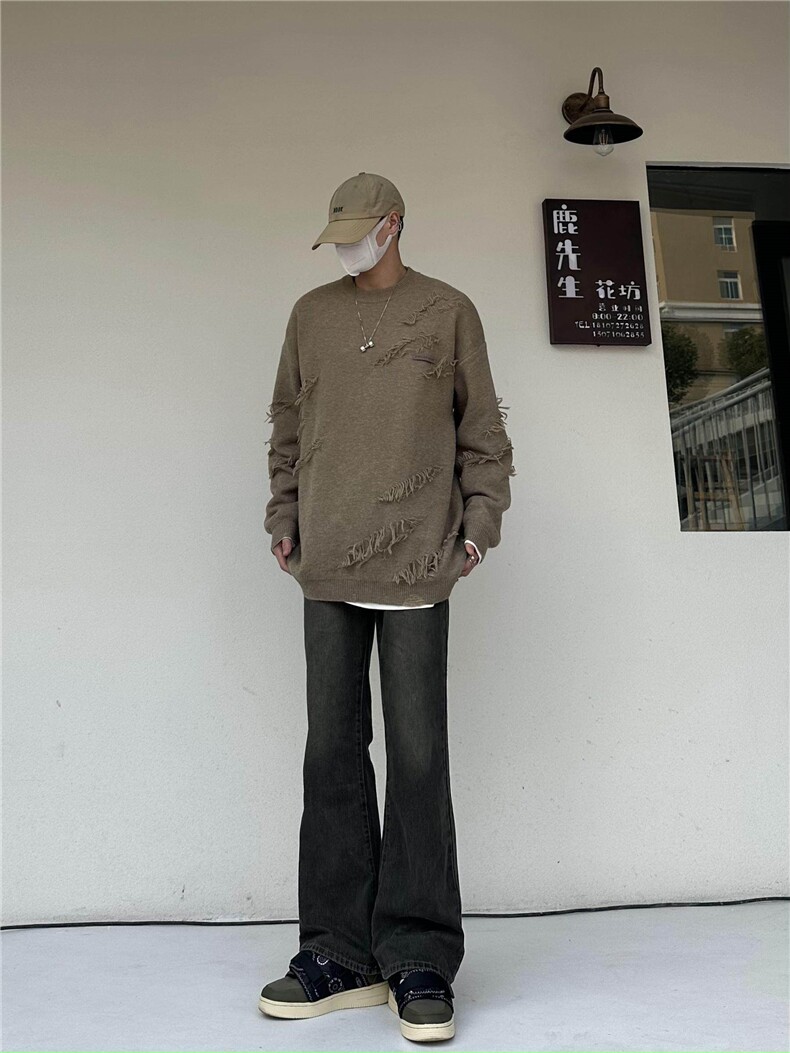 高级感水洗做旧微喇牛仔裤修身显瘦XZ310A-4-NZ05加绒65,男装牛仔裤,星座310A-4