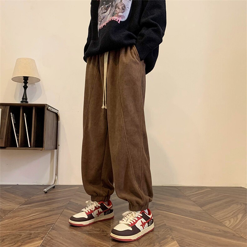 K1004-P65高品质雪尼尔超柔加绒休闲裤男士直筒裤大码束脚裤控88,男装卫衣,电商B280-1（原A049）