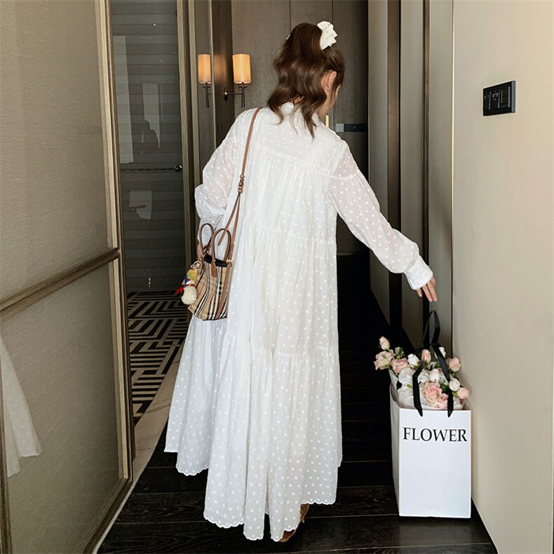 法式茶歇长袖连衣裙女2025春秋季新款温柔风宽松过膝显瘦衬衫裙子,女装连衣裙,C位