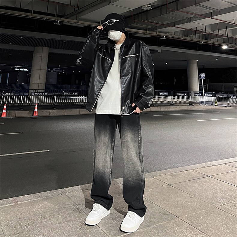 美式高街vibe风直筒长裤欧美痞帅男hiphop复古水洗牛仔裤,男装牛仔裤,星座301D-4(原星座1004-4）