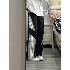 【有货】黑色三条杠速干裤子男女款美式条纹运动裤KZ346WW-特P48，女装休闲裤，星座1007（原301D）