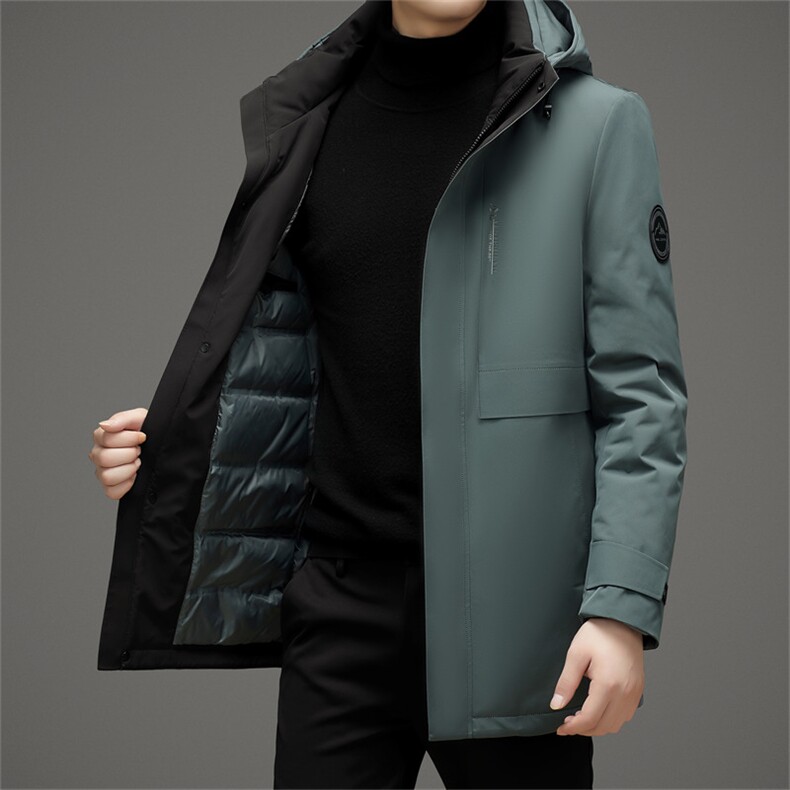 BZC2365钱塘2020-2新款时尚休闲简约冬季厚款中年男士羽绒服P260,男装羽绒服,钱塘207-2