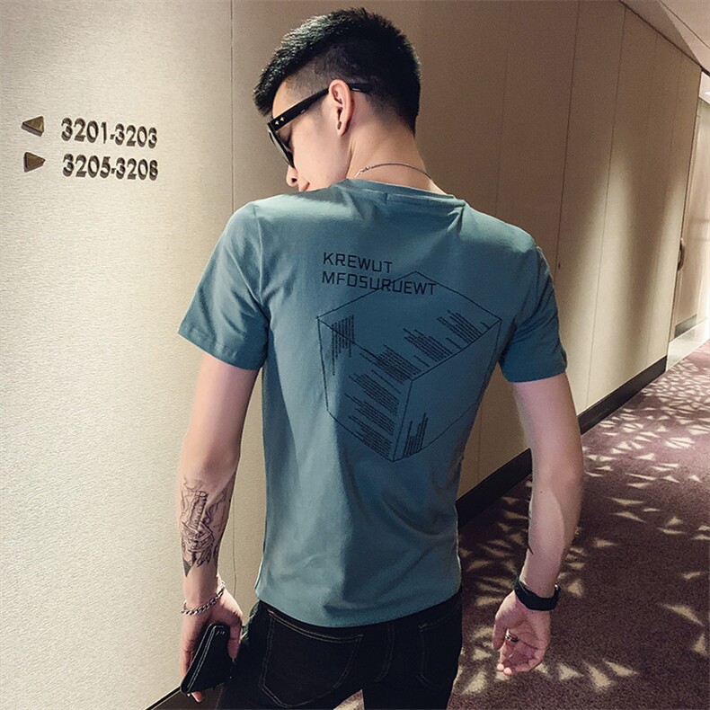 T-社会小伙潮男网红夏季新款短袖t恤宽松潮流，男装T恤，星座102A（原电商D309-1）