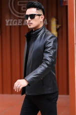 绵羊皮皮衣外套水貂毛领羽绒内胆可拆卸上衣男ALXBS9801-P1120，男装皮衣，电商B212（原钱塘6029）