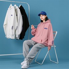 @中性风网红ins2025秋季新款字母印花连帽卫衣情侣学生女WY801P48，男装卫衣，星座517A-1