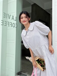 时尚韩版宽松连衣裙，胖瘦都能穿图片