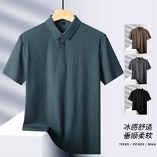 夏季新款无痕短袖Polo衫冰丝锦氨T恤HS1165-P38，男装T恤，星座1206（原A206）