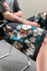 1港风短裤男大码中性风短裤女男士中裤男潮流五分裤DK7792P45控59，男装牛仔裤，星座226-2