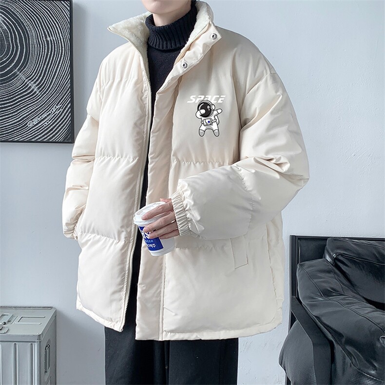 冬新款情侣宽松加绒加厚棉服简约百搭棉衣潮XZ102A-4-MY1039-P75图片