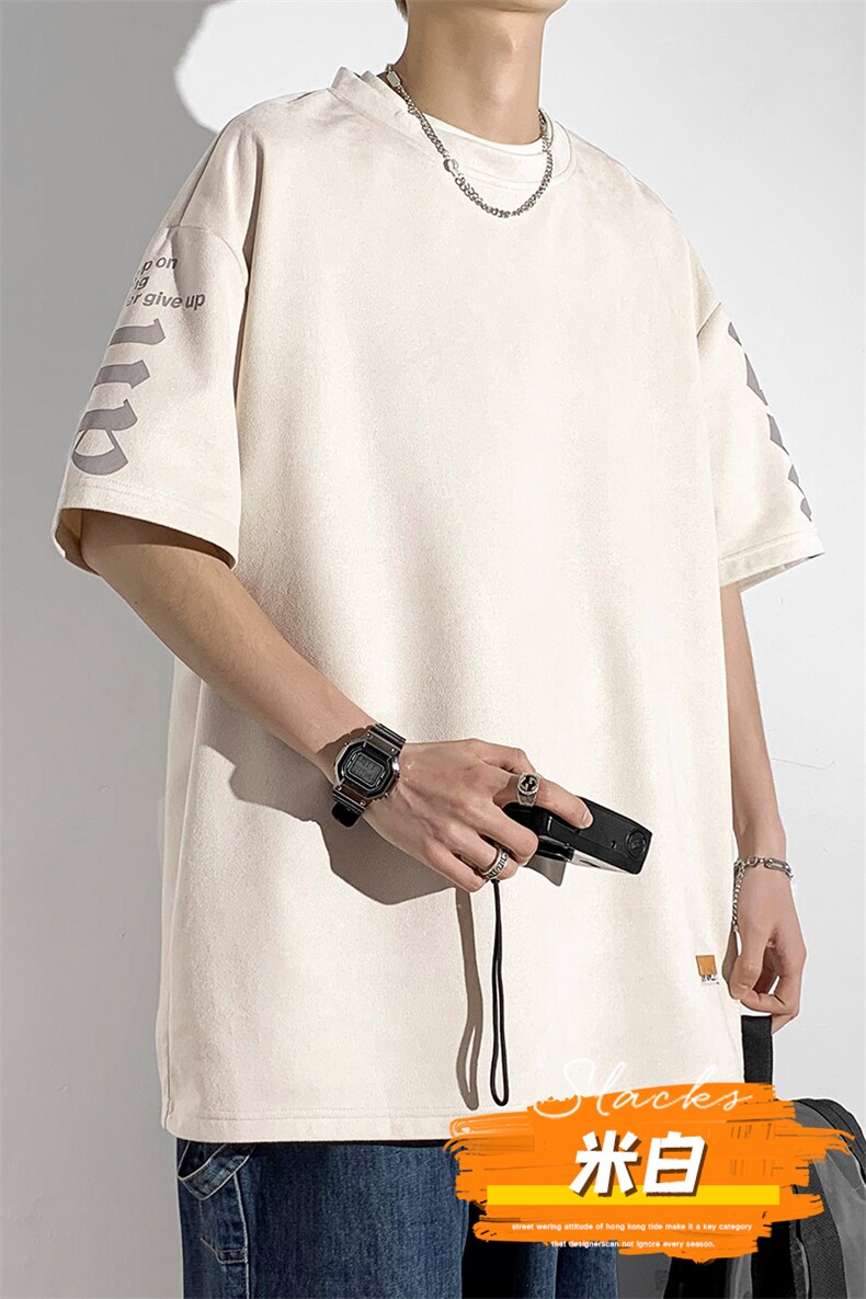新款短袖男日系白墙夏季t恤休闲百搭印花圆领T恤男上衣TC3136-P35,男装T恤,星座717