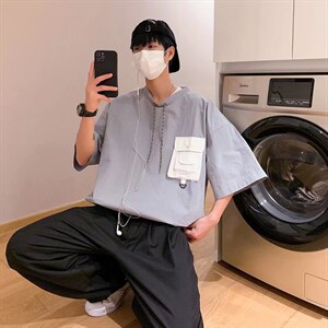 男圆领T恤宽松短袖T63P30图片