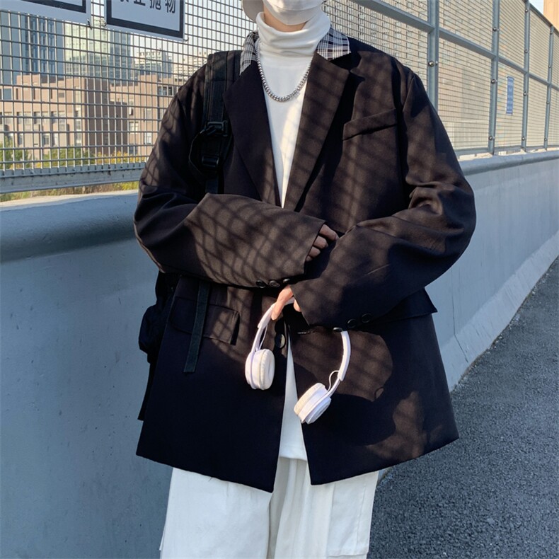 2023韩版潮流学院风小西装外套春季新款百搭休闲夹克衫 W7081-P56图片